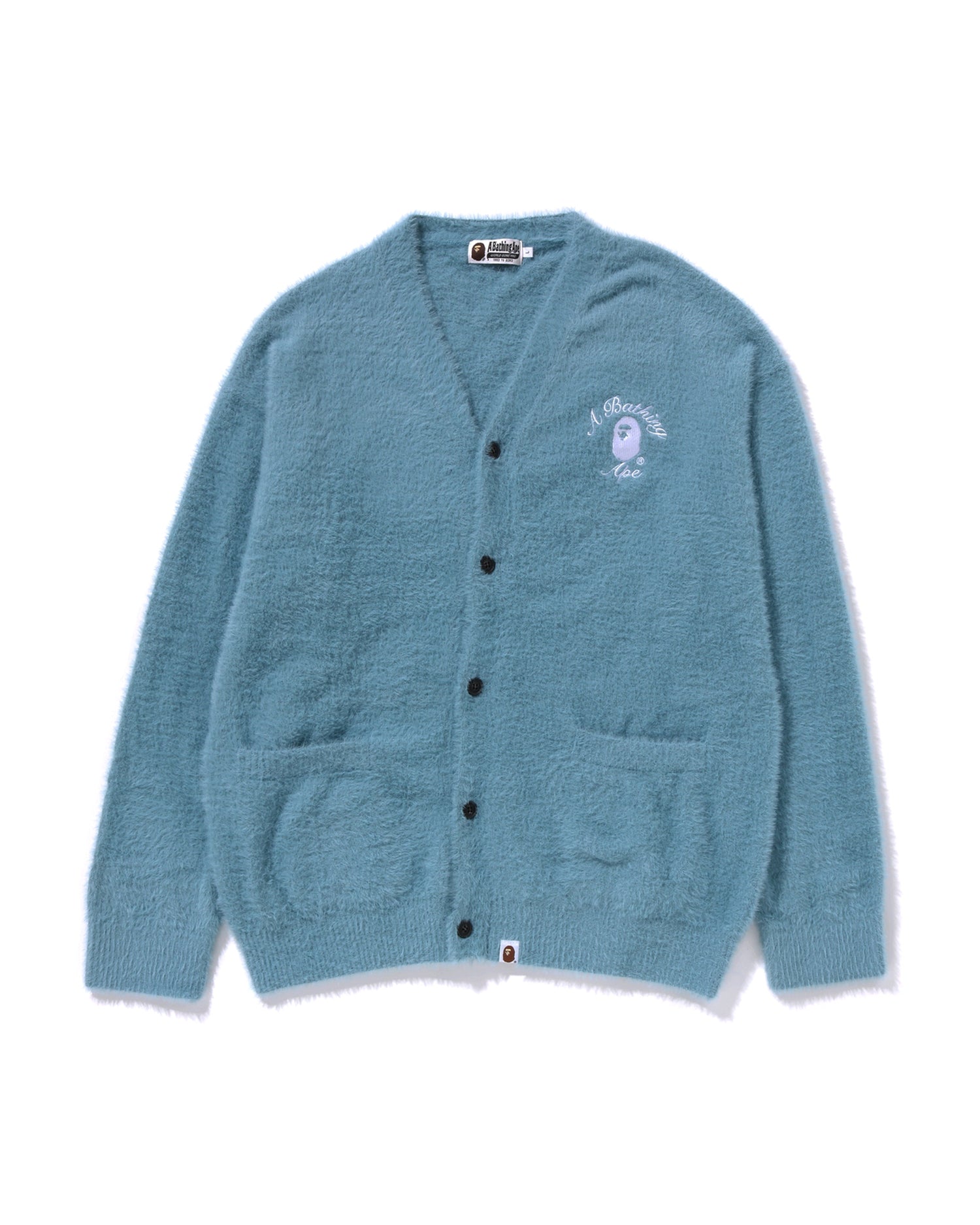 A BATHING APE® Embroidery Shaggy Knit Cardigan | Bape official