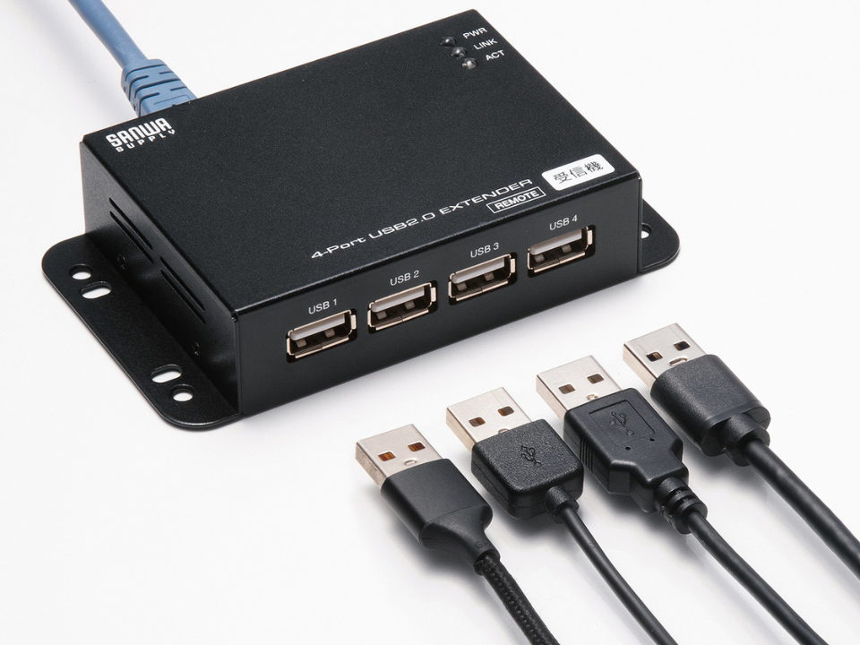 PCとUSB機器を最大50m延長できるエクステンダー「USB-EXSET6