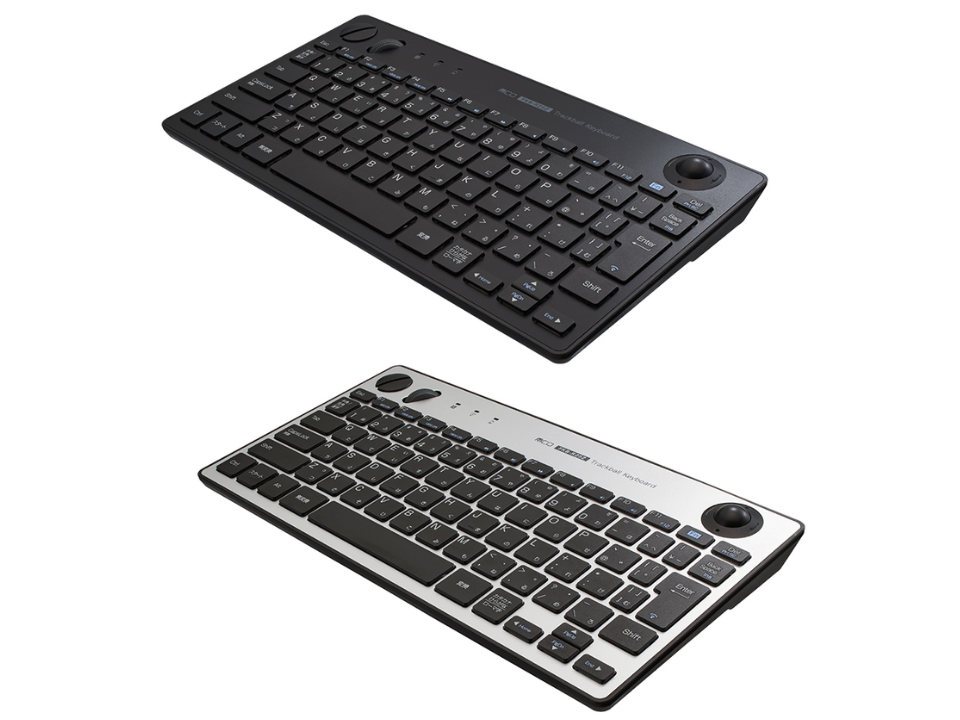 トラックボールを搭載し、これだけでPC操作を完結できる無線キーボード