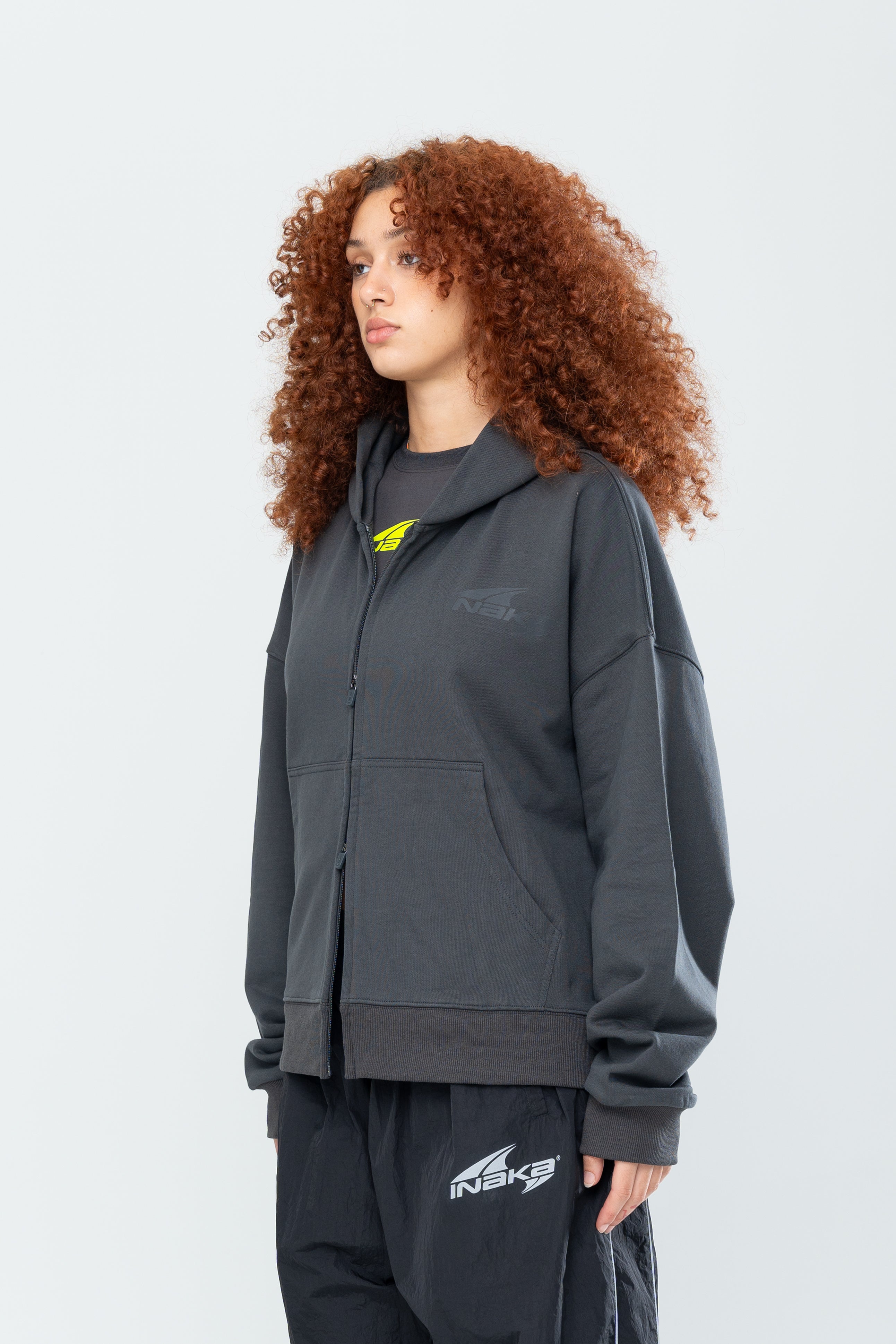 SUMMIT DOUBLE ZIP HOODIE - ASPHALT – Inaka Power