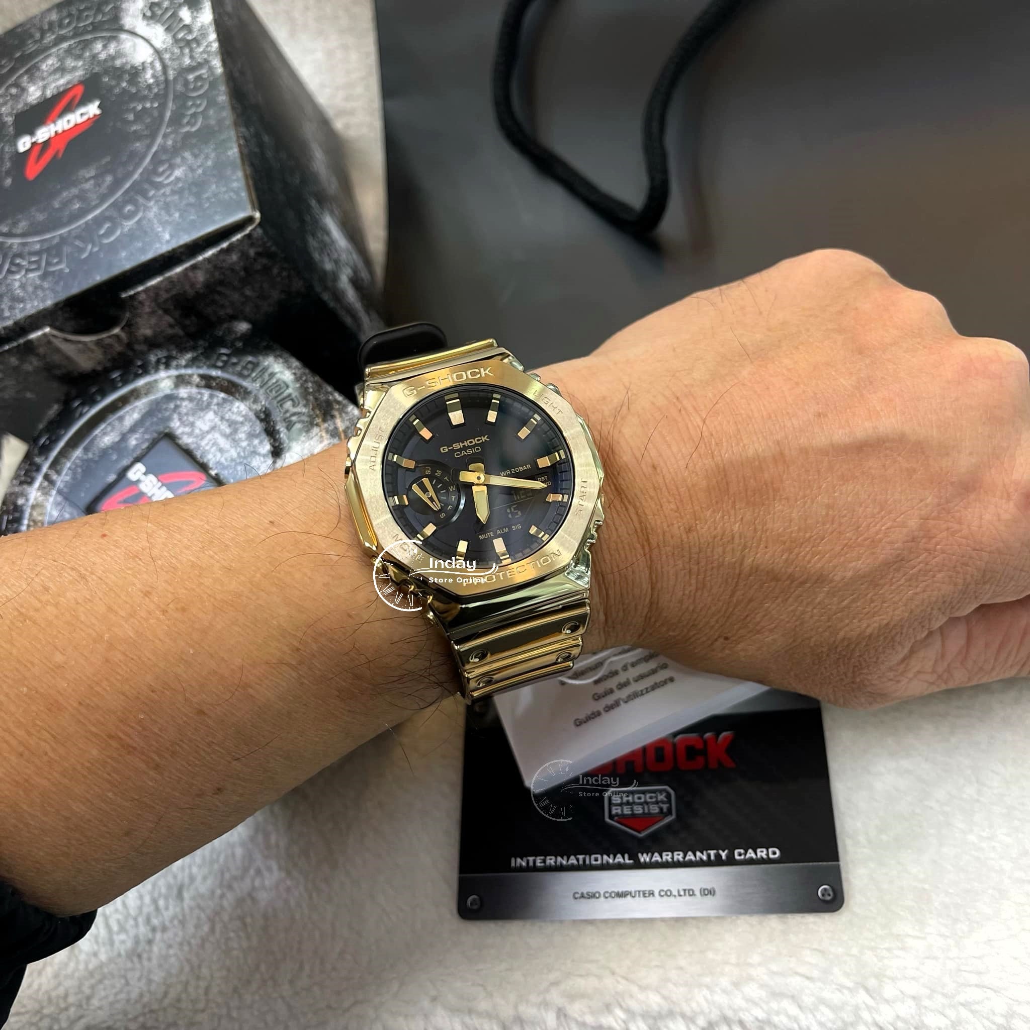 Casio G-Shock G-Steel Men's Watch GM-2100YMG-9A Mineral Glass