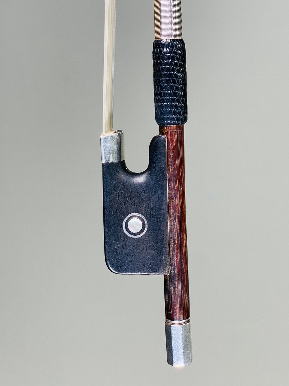 オールド】フランス製 バイオリン弓 4/4 銀黒檀 修復済み 上級分数弓3