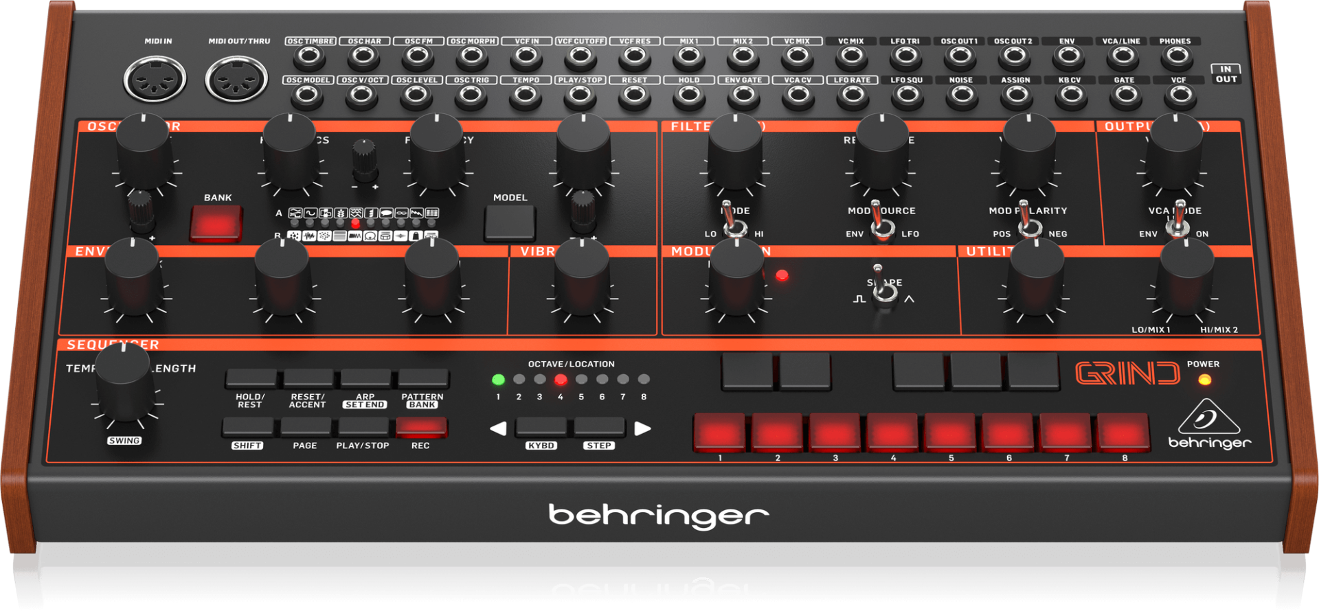 Behringer GRIND | ハイブリッド セミモジュラー シンセサイザー