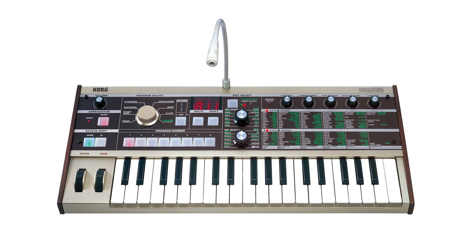 MICROKORG MK-1 再販売決定！シンセサイザー、ボコーダー機能を搭載