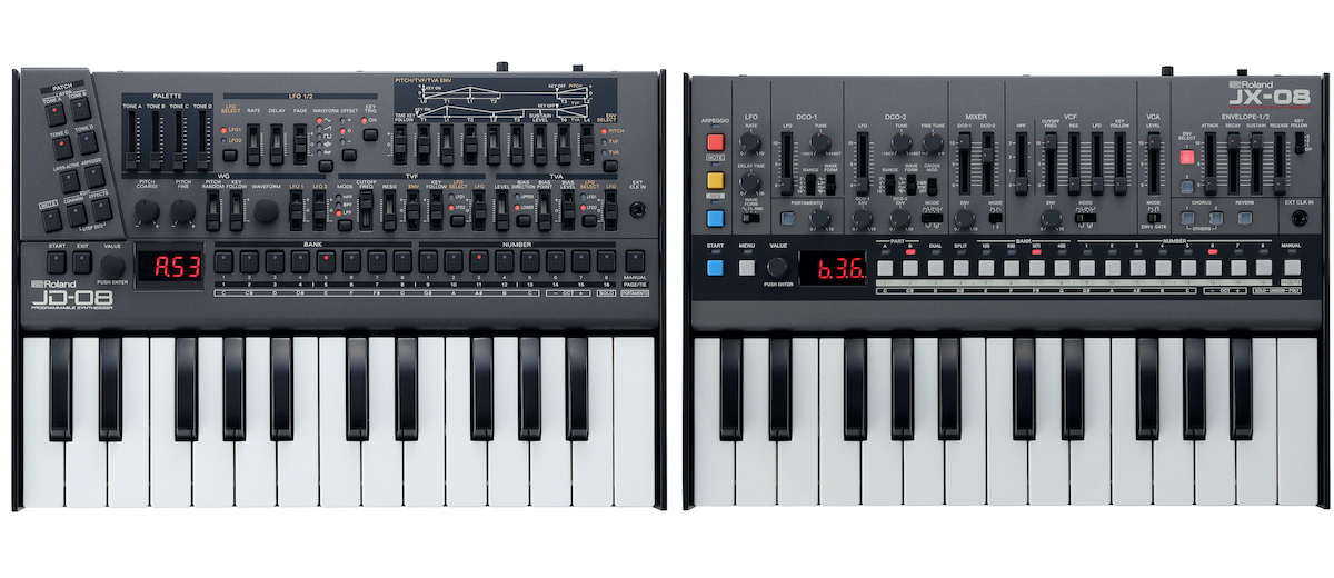 Roland Boutique JD-08 / JX-08 | シンセ名機 JD-800、JX-8Pを