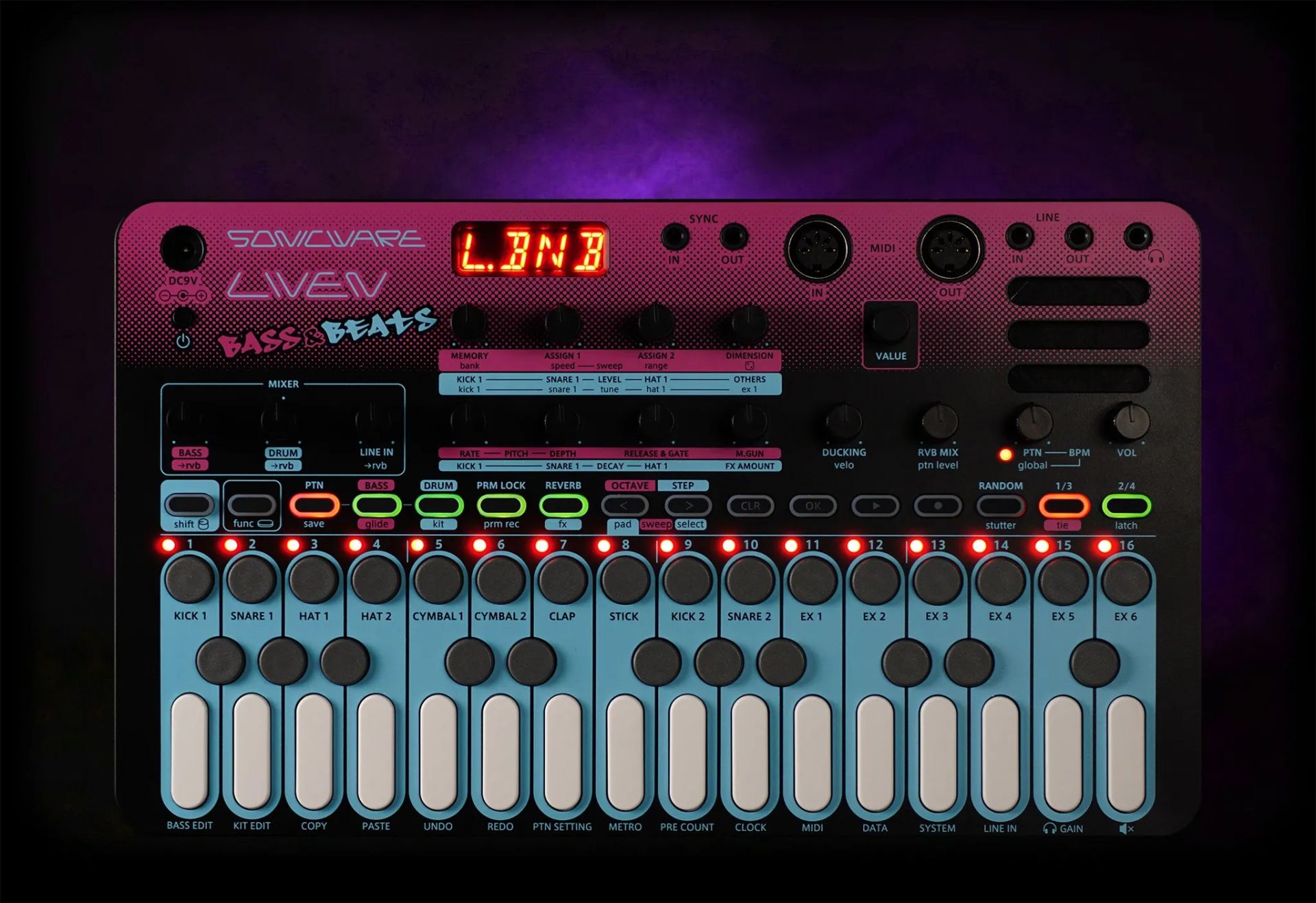 SONICWARE LIVEN BASS&BEATS | ウェーヴテーブル・ベースシンセ