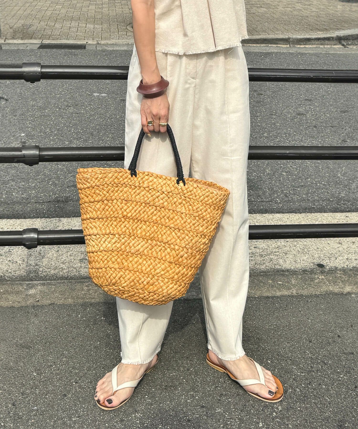 ナチュラルバスケットバッグ | Natural basket bag (chiica select)