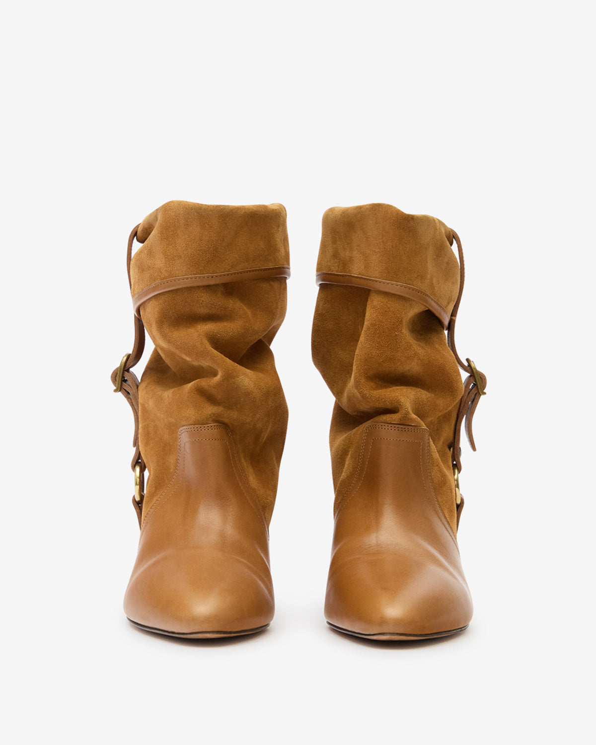 DARNER BUCKLE BOOTS Woman chestnut | ISABEL MARANT Official online