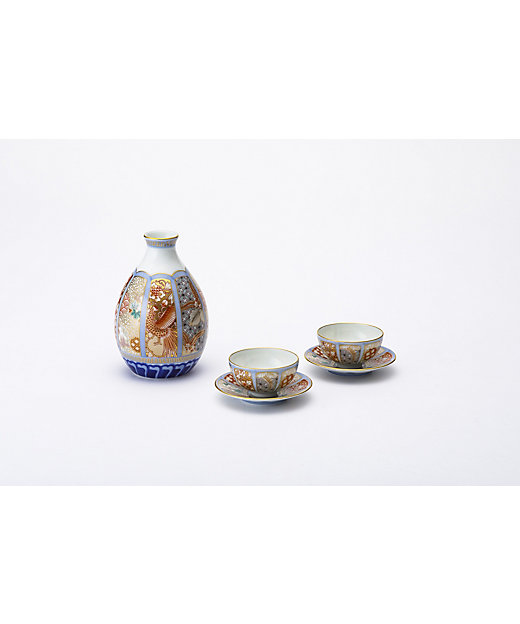 染錦金彩鳳凰 二人具酒器揃 | 深川製磁/フカガワセイジ | 三越伊勢丹