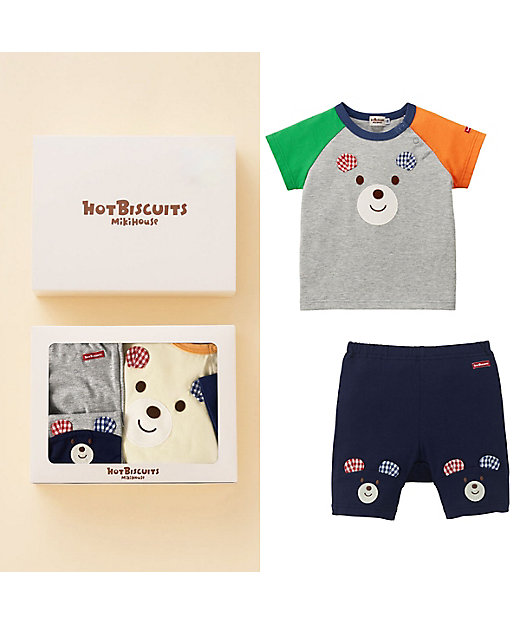 顔ドン！Tシャツ＆ハーフパンツセット | HOT BISCUITS MIKIHOUSE