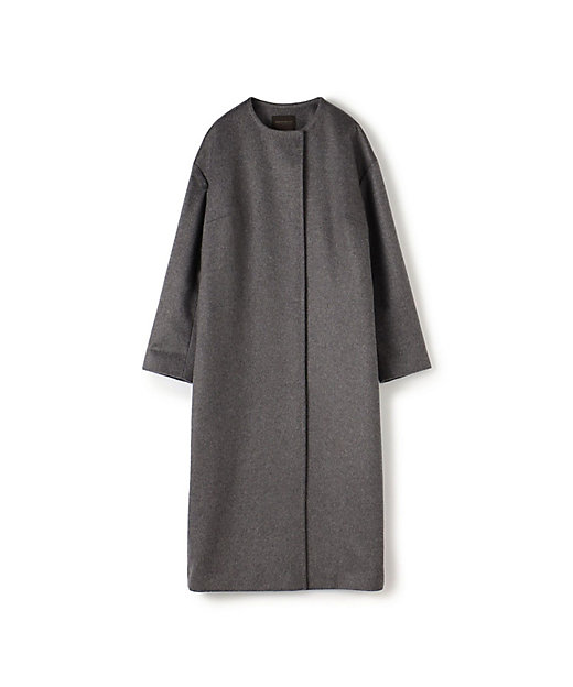 ウェービーカシミヤ ノーカラーコート | maison TOMORROWLAND/メゾン