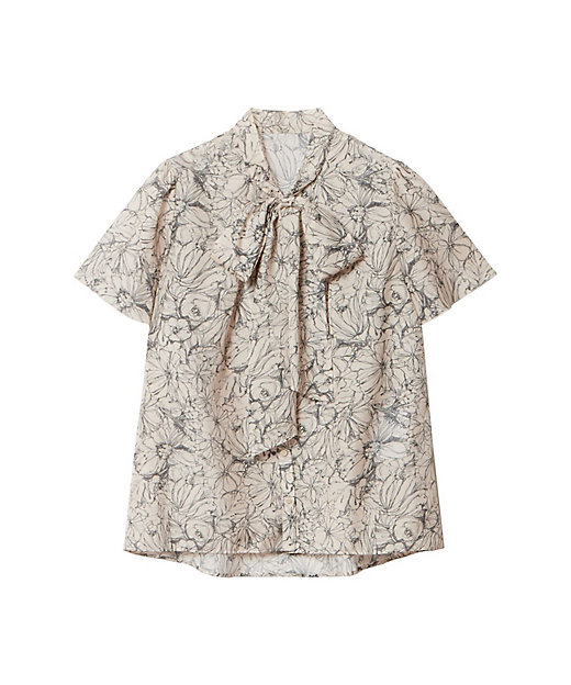 ラインフラワープリントボウタイ ブラウス | ANAYI/アナイ | 三越