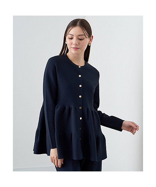 セットアップ対応商品】ボリュームミディアムニット カーディガン