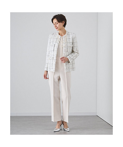 Eternal Line 2024】ミックスツイードロングノーカラー