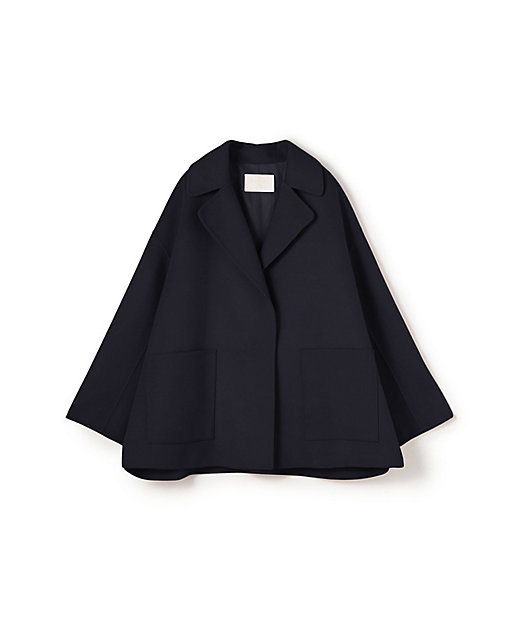 プレミアムウールリバー オープンカラーショートコート | maison