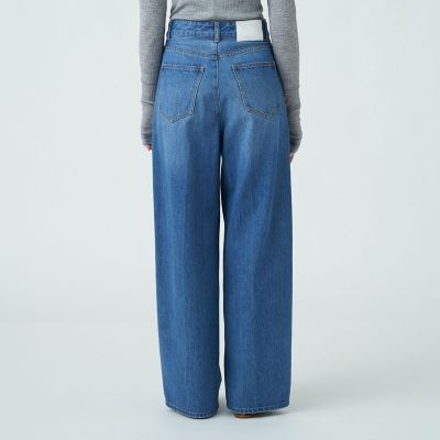 コットンデニム タックワイドパンツ | maison TOMORROWLAND/メゾン