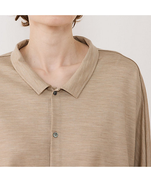 ウォッシャブルウールジャージー ドルマンスリーブシャツ | GALERIE