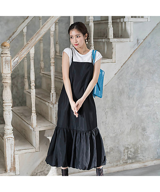 バルーンデザイン】キャミバルーンワンピース《洗濯機で洗える