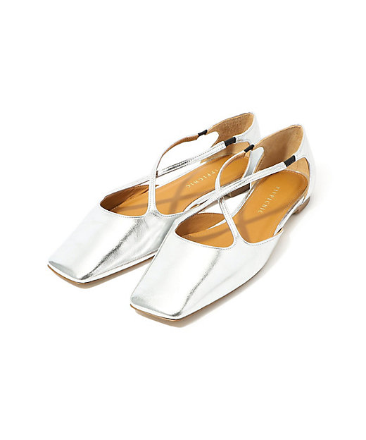 PIPPICHIC AMBER シルバー フラットシューズ | maison