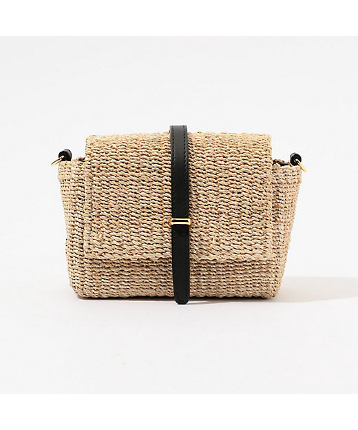 VIOLAd'ORO アバカレザーベルトマイクロショルダーバッグ