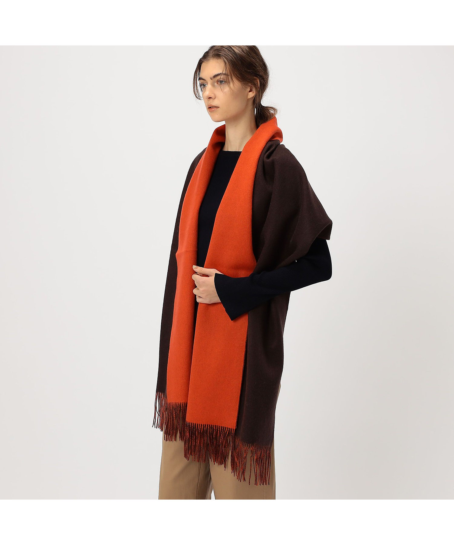 TOMORROWLAND カシミヤ ダブルフェイスストール | maison