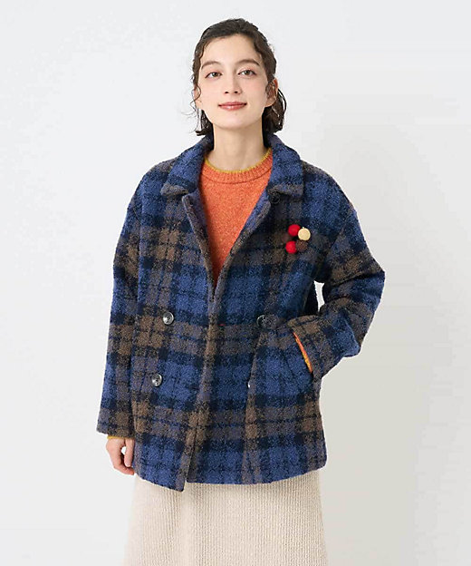 ループチェックウールコート | GIANNI LO GIUDICE(Women/小さいサイズ