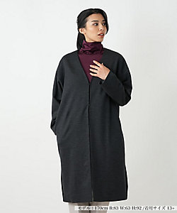 アルパカ混スタンドカラーコート | Leilian plus house (Women/大きい