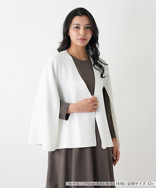 異素材ケープストレッチジャケット【26年2月カタログ】 | Leilian