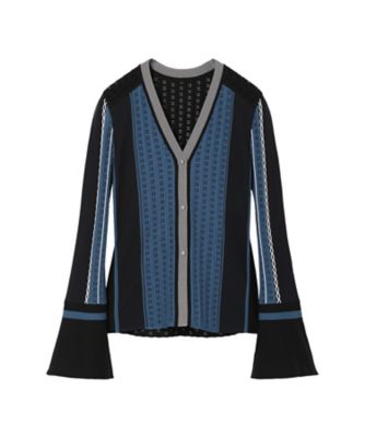 Geometric Pattern Knitted Cardigan