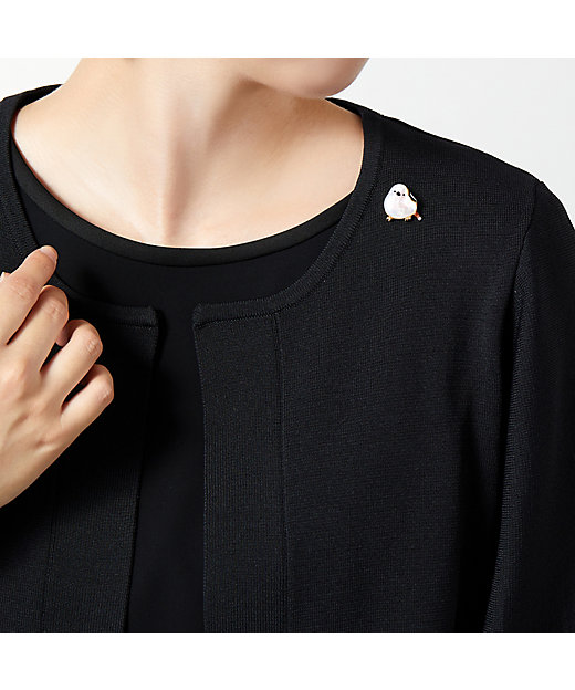 白蝶貝 シマエナガ ブローチ VBMV3652 MP | VENDOME