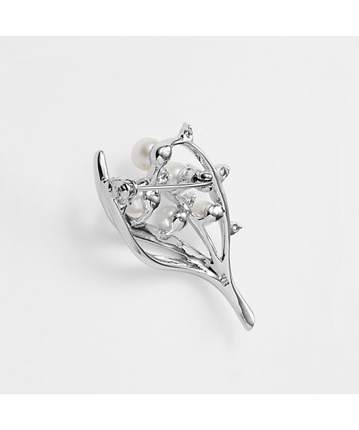 すずらん 淡水パール ブローチ VBPV5092 PF | VENDOME