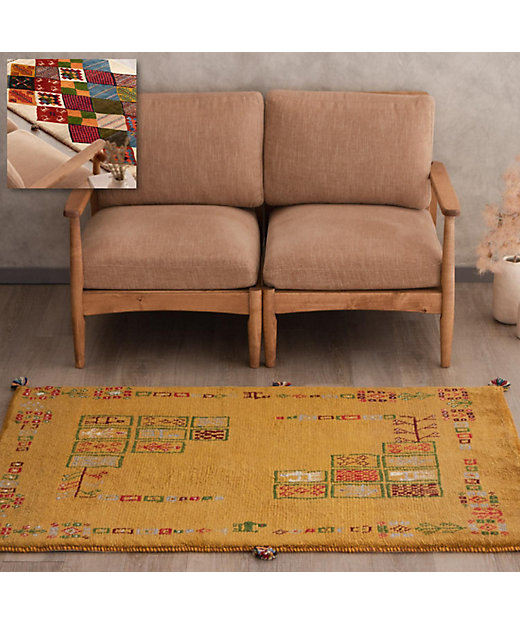 ☆ペルシャ絨毯 手織りギャッベ ラグSサイズ4 | 三越伊勢丹