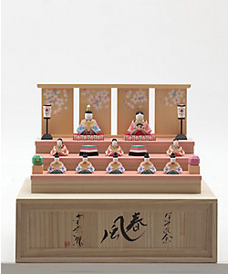 送料無料】奈良一刀彫 鐵山作 立雛5．5号（三越） | 鐵山/テツザン