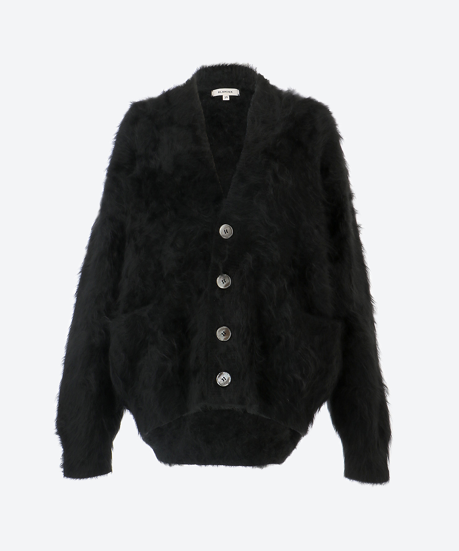 カシミヤファー7GVネックカーディガン | BLAMINK (Women