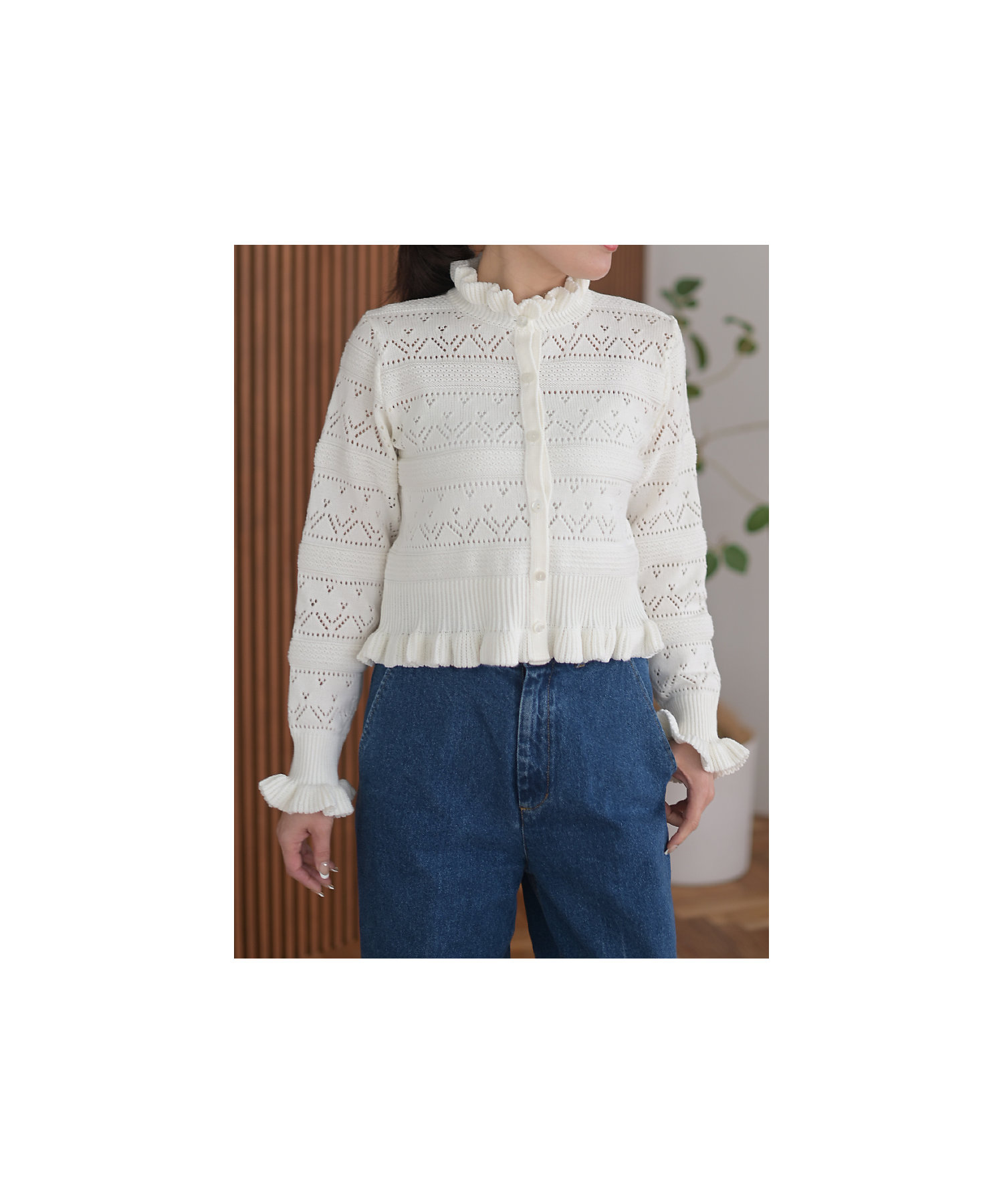 予約販売】ハートクロシェカーディガン【3月末日以降お届け