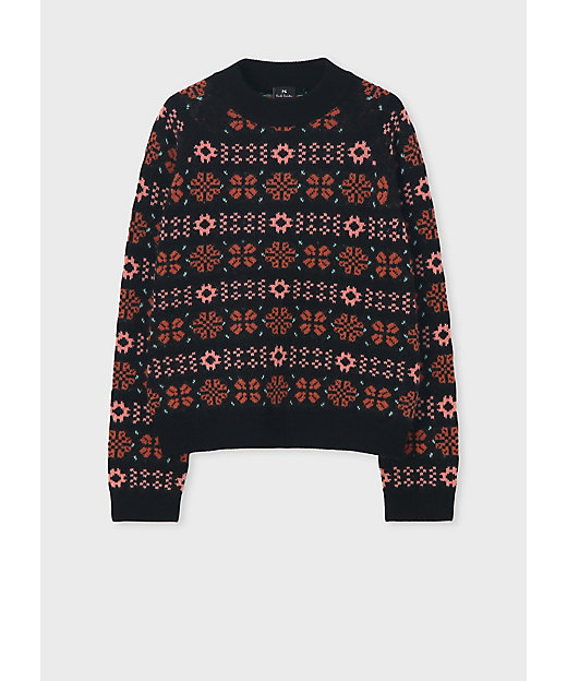 ウィメンズ ブラック フェアアイル ニット（255553653N