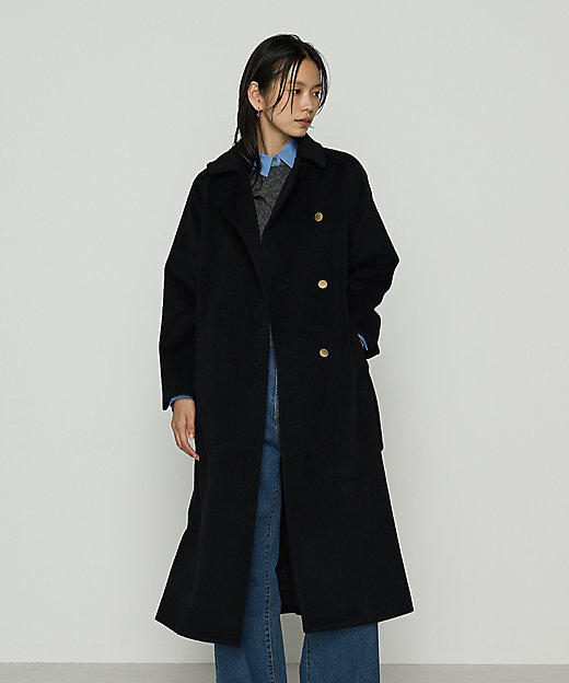 TALLサイズ 〕 アンゴラウール ロングトレンチコート