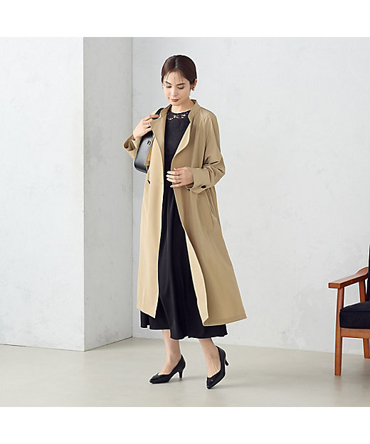 ポリエステルグログラン ロングコート（1225MG04） | COMME CA