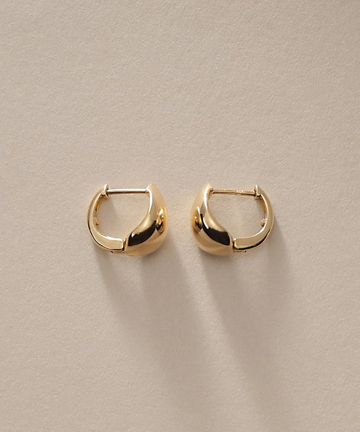 K18ペアシェイプフープ ワンタッチピアス（2002375115