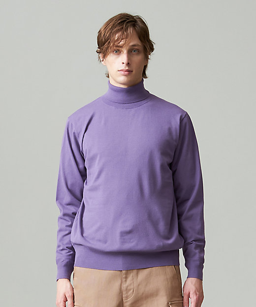 ストレッチ性 ／ イージーケア】【FLEX YARN】タートルネック