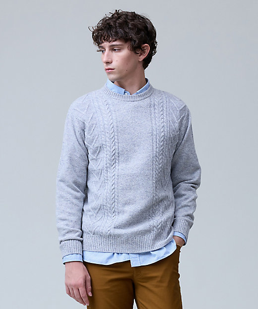 ウール×カシミヤの上質素材【Cash Lamb's Wool】ケーブル