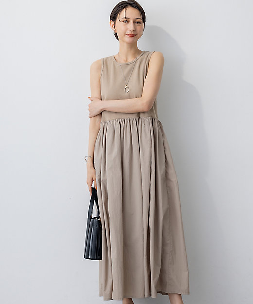 Oggi8月号掲載／洗える】ニットレイヤード ワンピース