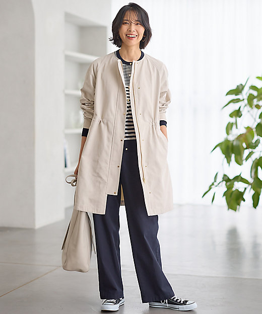 Oggi4月号掲載／洗える】スラブツイルストレッチ ベイカー パンツ