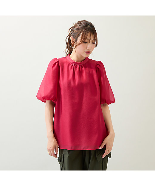 楽天市場】バルーン袖 リボン ブラウスの通販