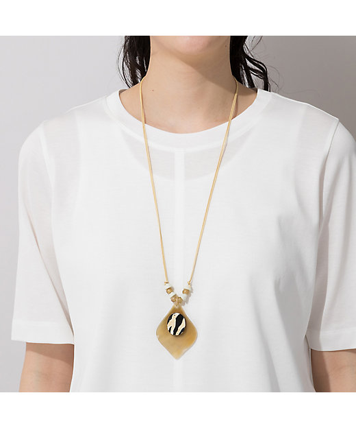 ゼブラパターンモチーフ付きネックレス（56142415） | PISANO