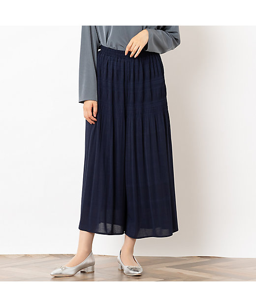 マジョリカプリーツ ガウチョパンツ（12055422） | LOBJIE