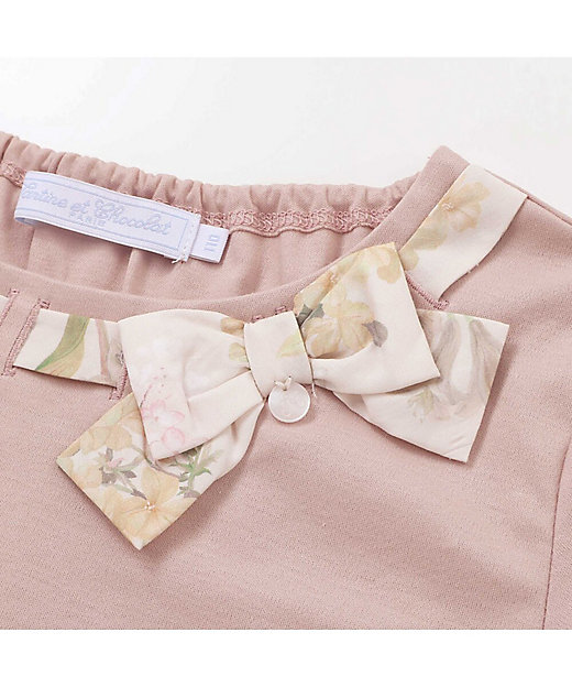 リバティリボン半袖Tシャツ 1735－74007 | Tartine et