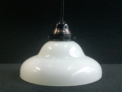 乳白ガラス電笠 | 趣のある古き良き時代の灯り 石垣商店