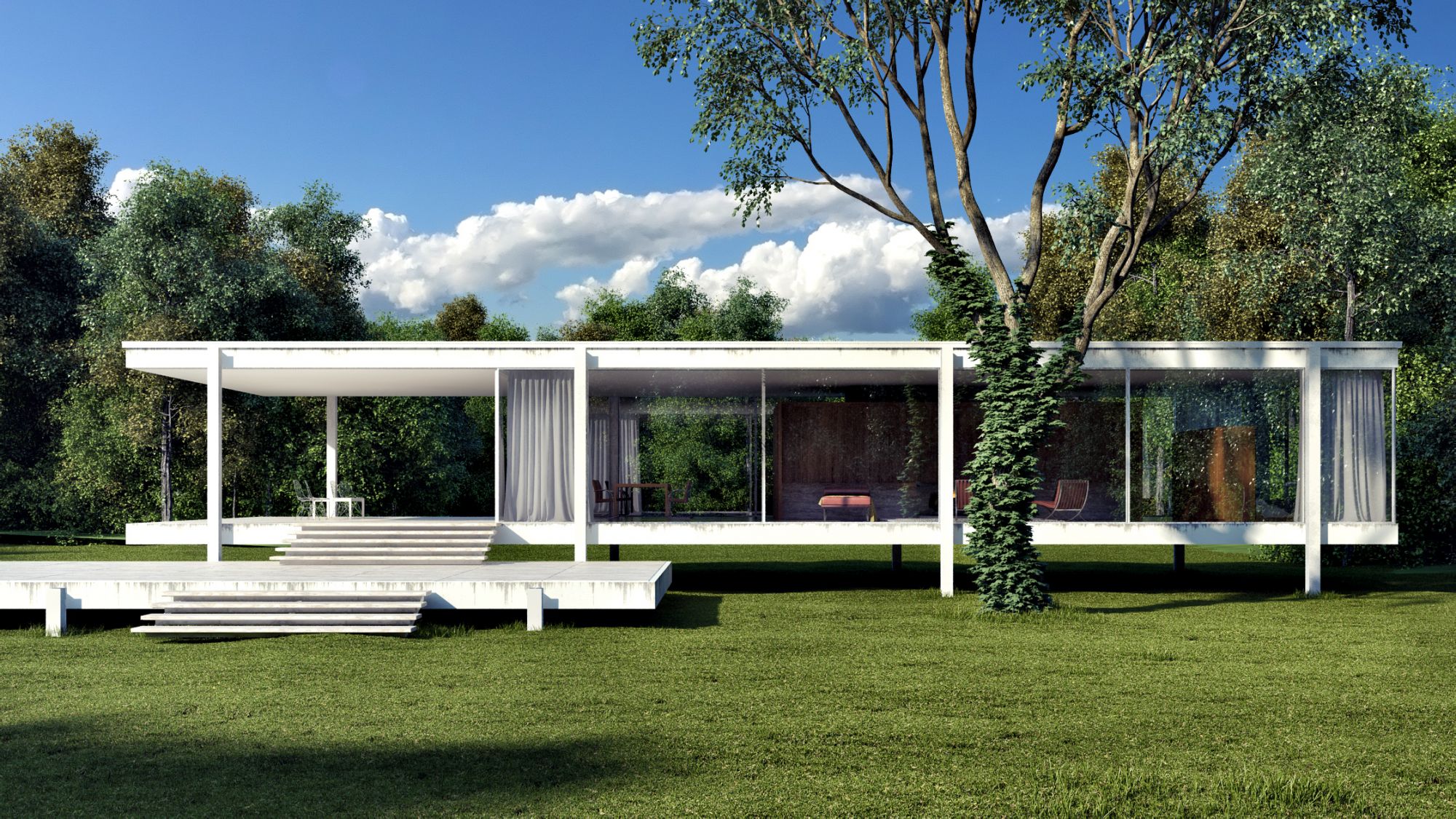ファンズワース邸（Farnsworth House） | 建築・インテリアに関する
