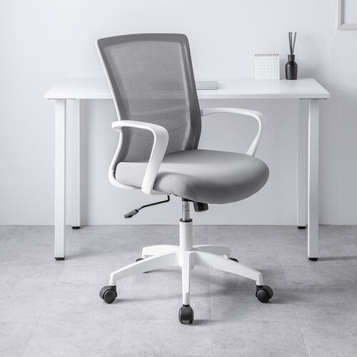 メッシュチェア ロッキング ミドルバック アームレスト ランバー